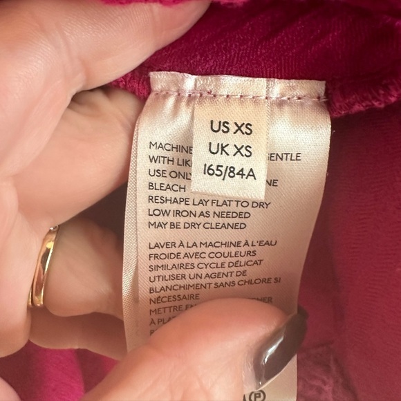 Maeve by Anthropologie Mikayla XS Pink textured top peplum‎ - Picture 6 of 8